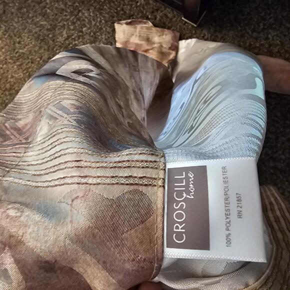 Tan/Brown/Mauve Rod Pocket Curtains - Picture 6 of 6